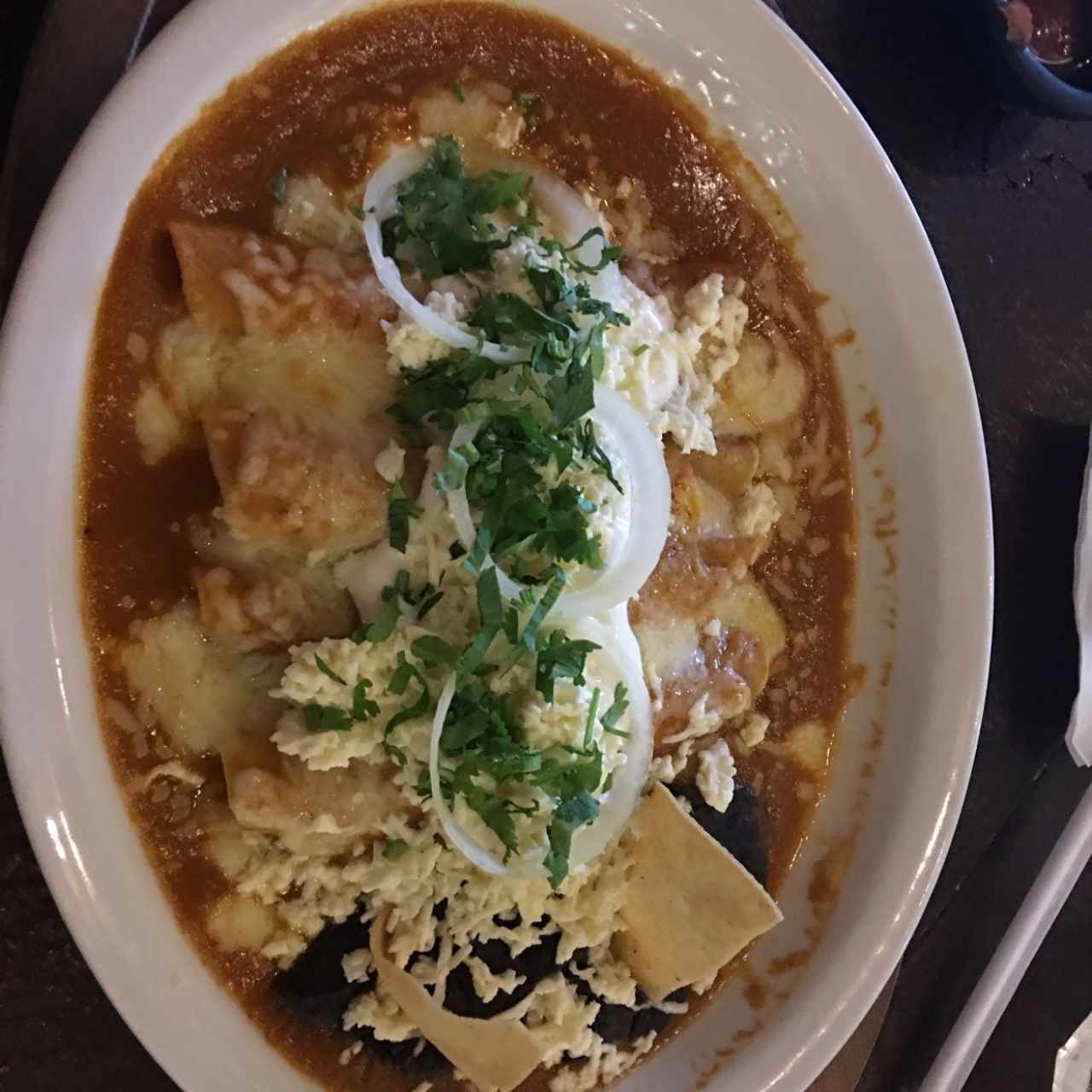 Enchiladas en salsa roja 