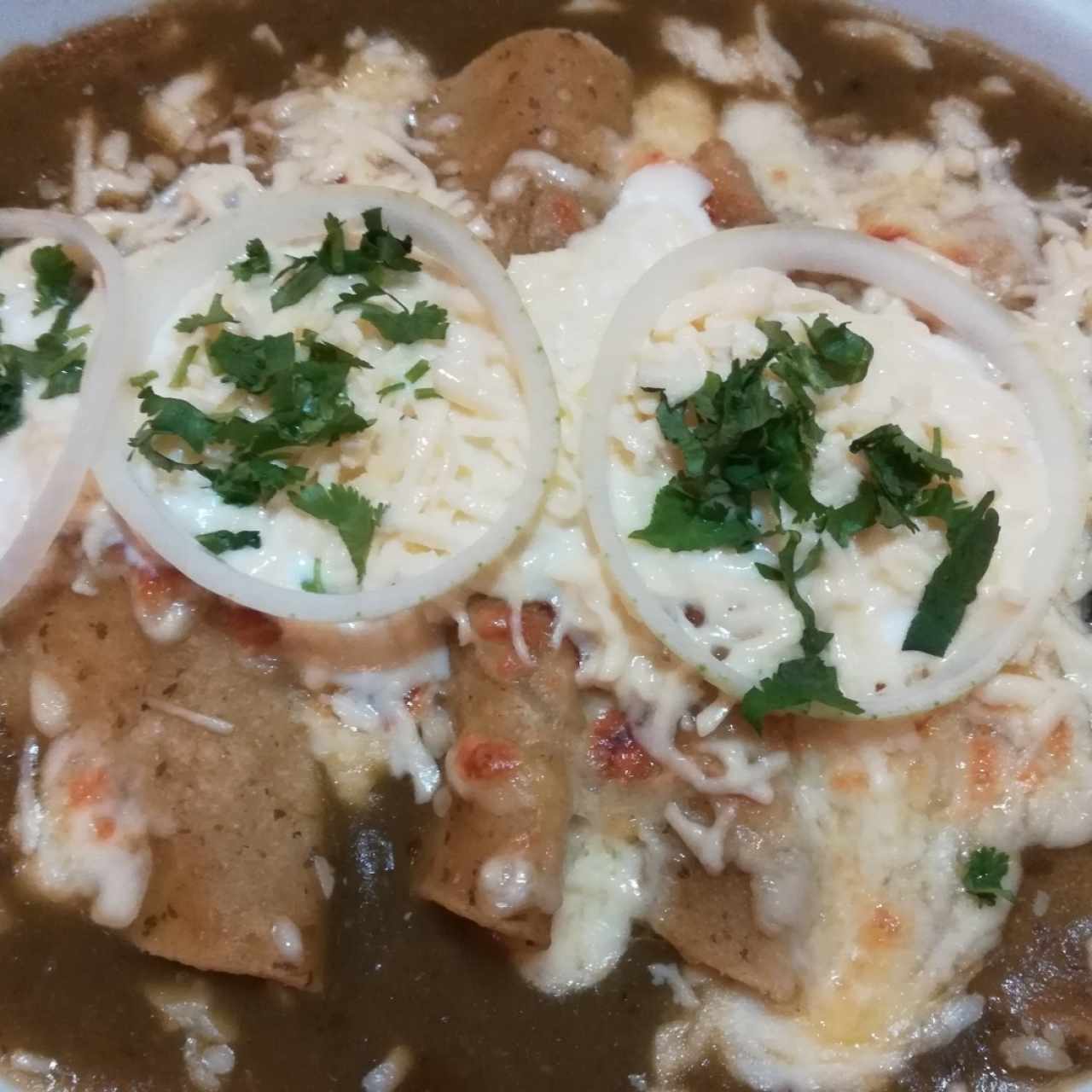 enchiladas en salsa verde