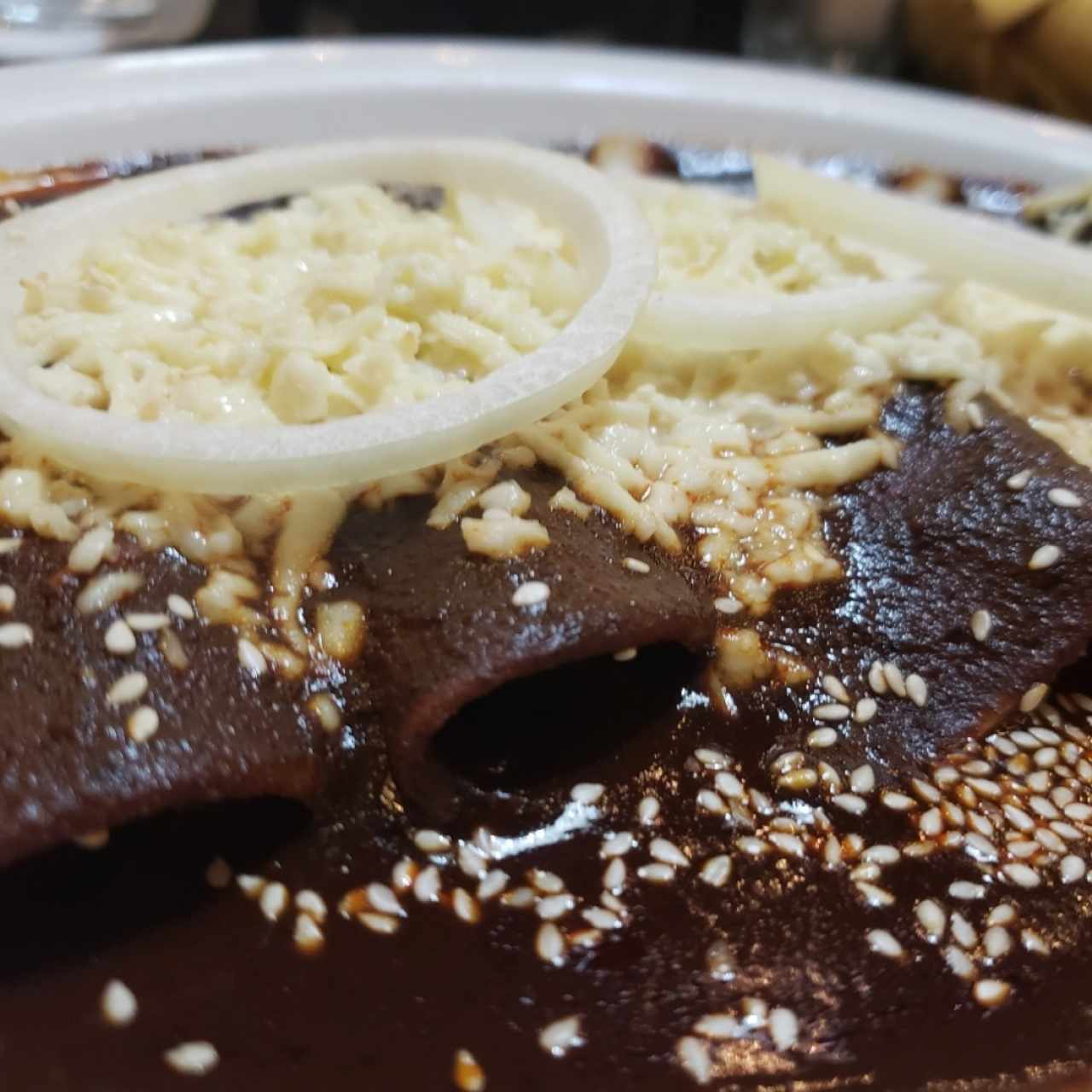 enchiladas con mole.