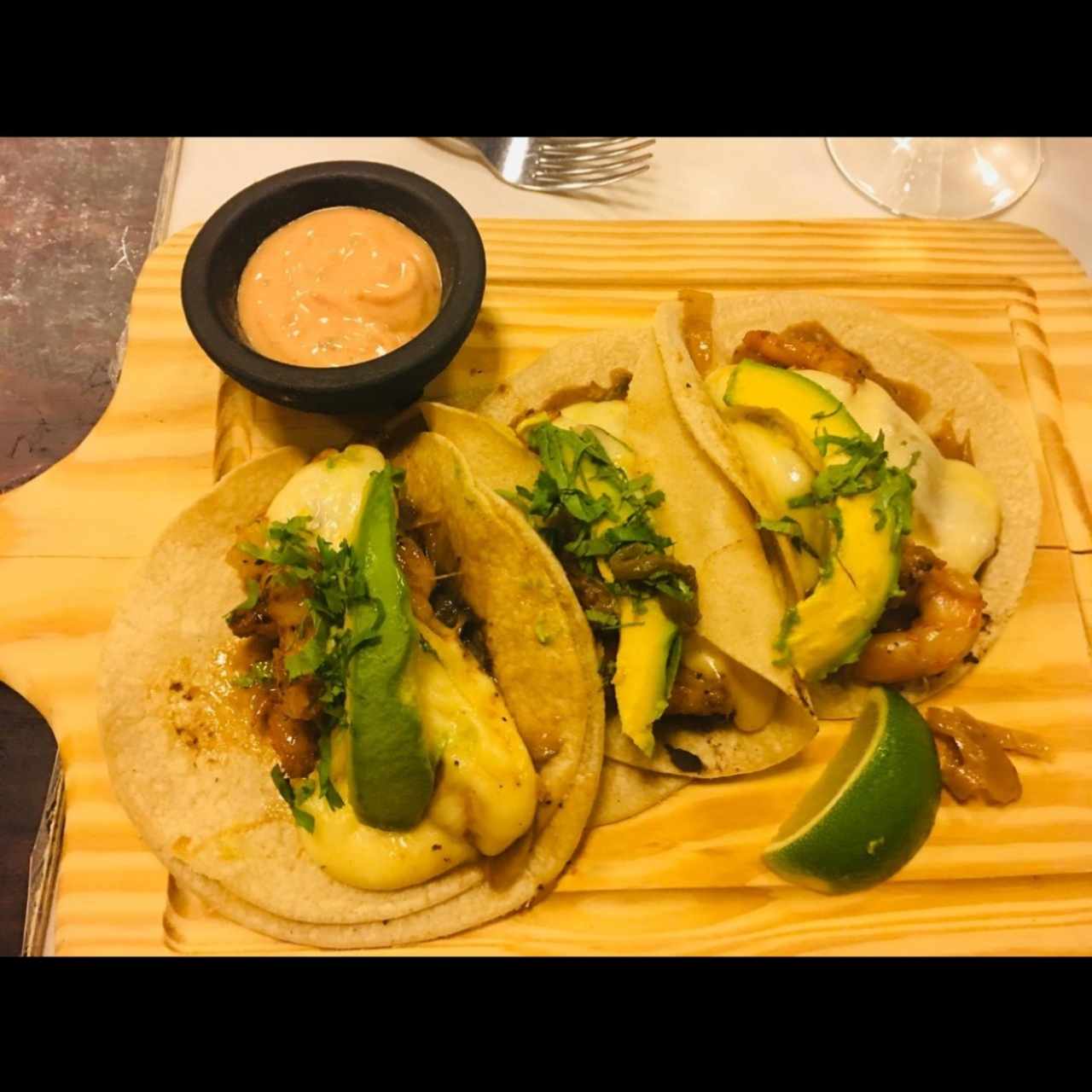 Tacos Langostinos Gobernador