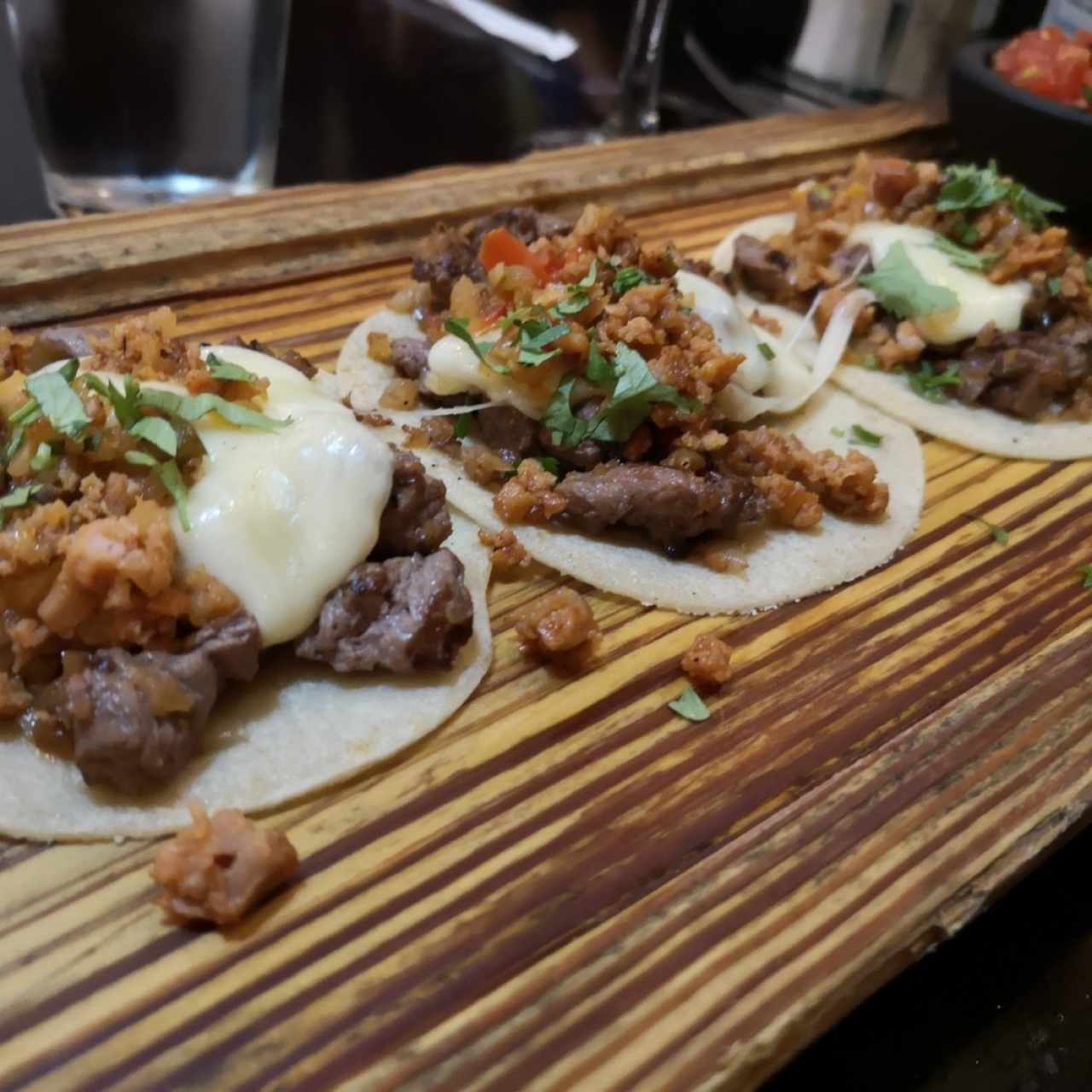 Tacos de Filete de Res y Chorizo