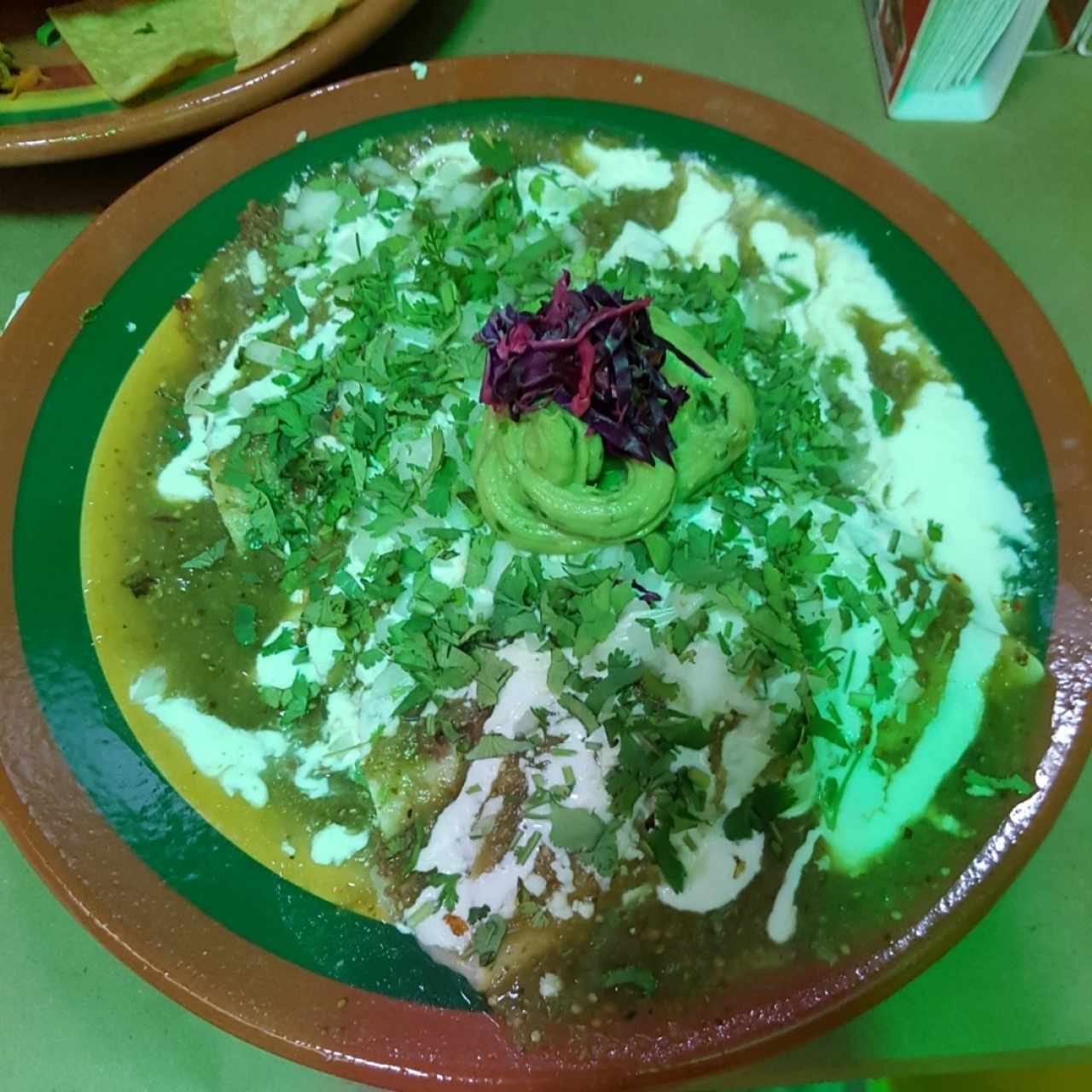 Enchiladas de carne con salsa verde