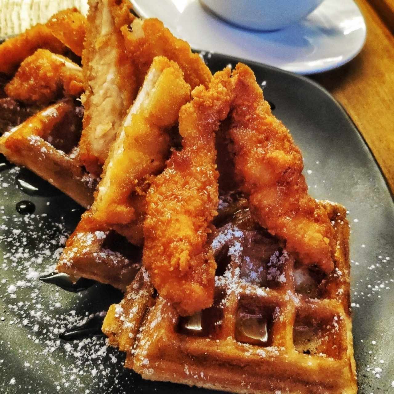 chicken and waffles
