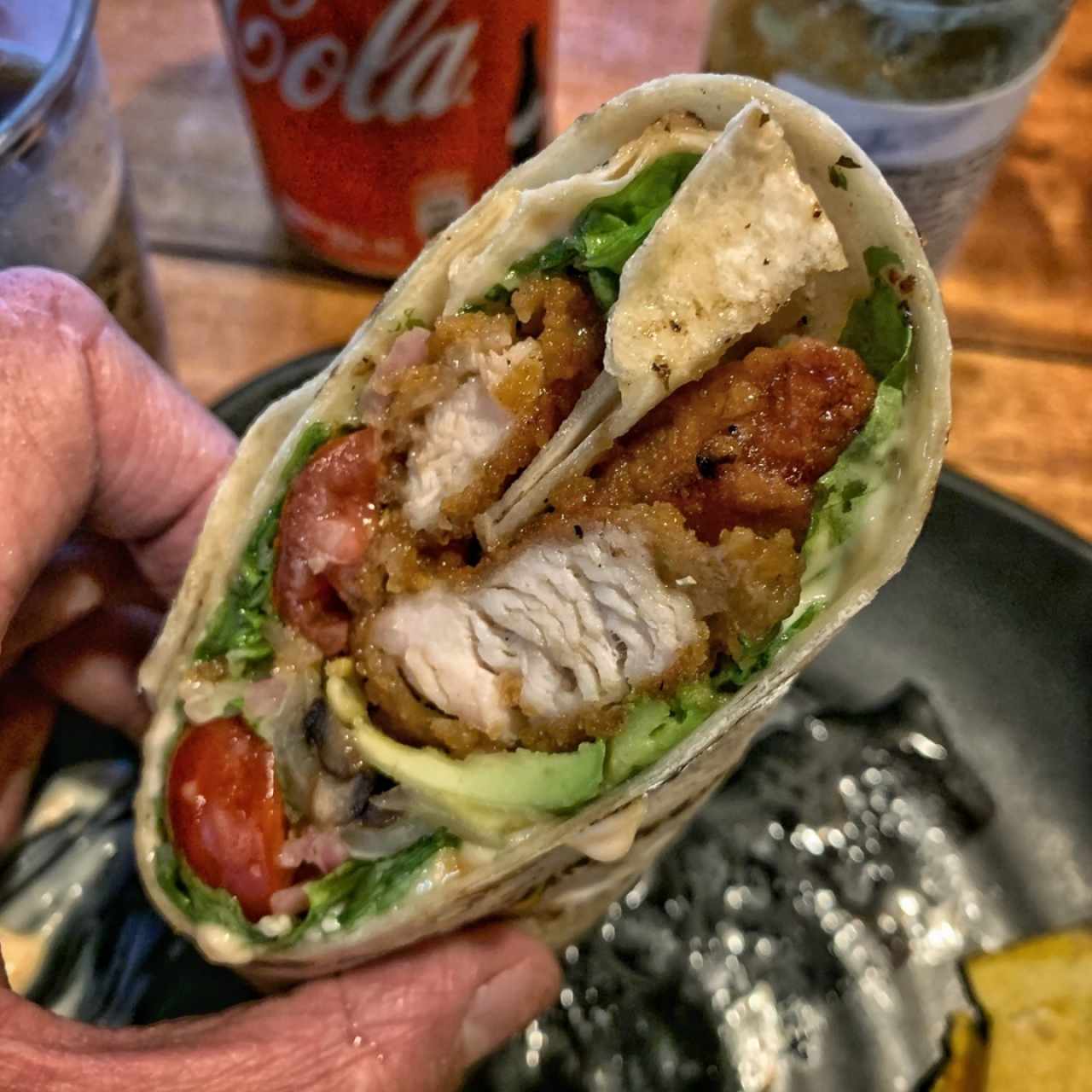Wrap de Pollo (Spicy honey chicken wrap), está delicioso