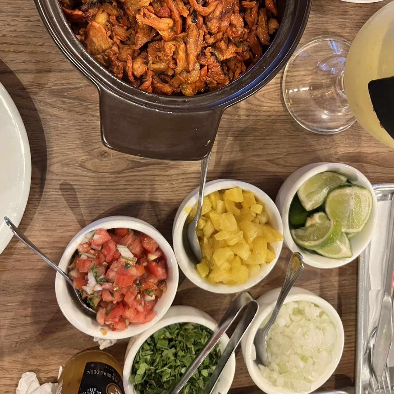 Acompañantes tacos al pastor