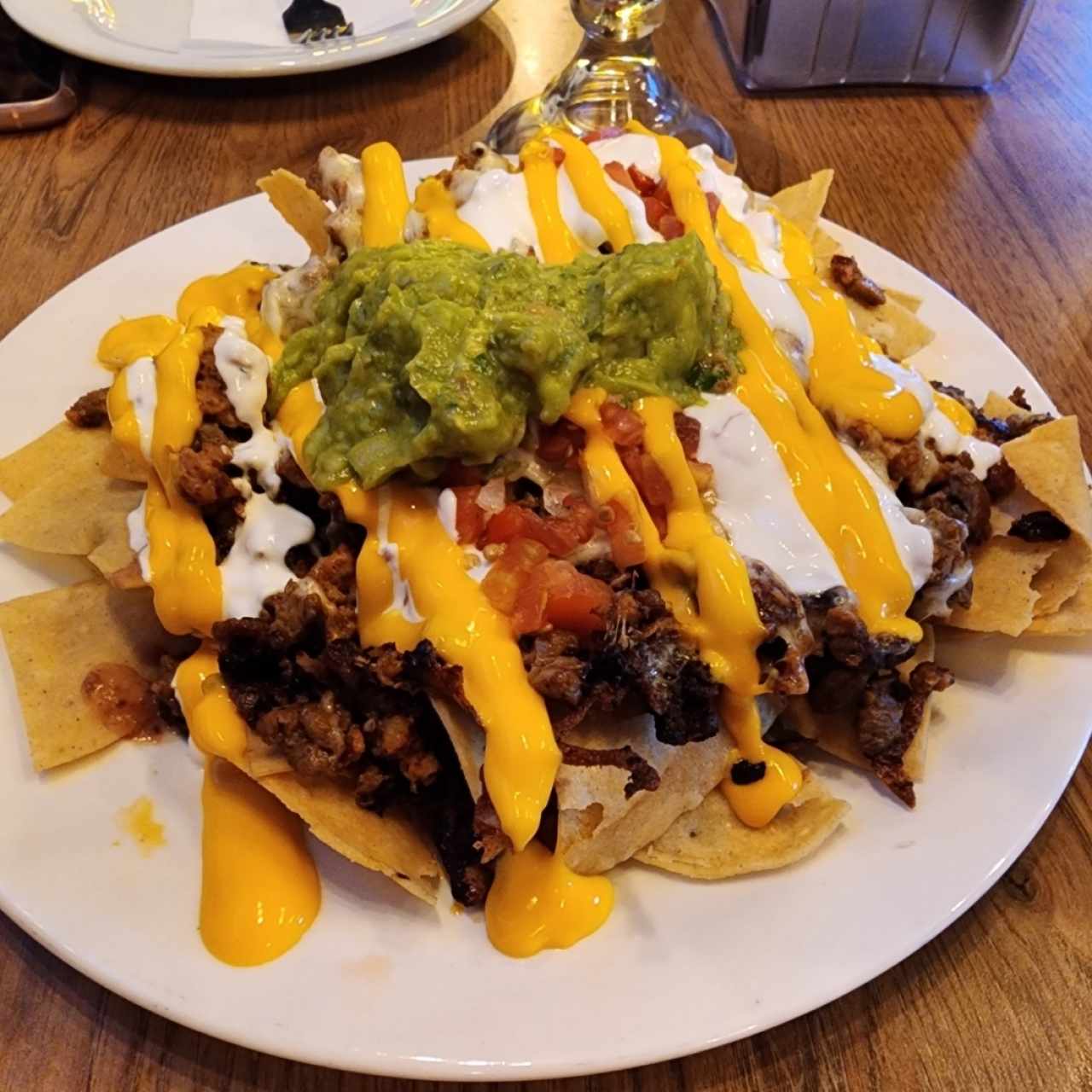nachos chorizo con carne