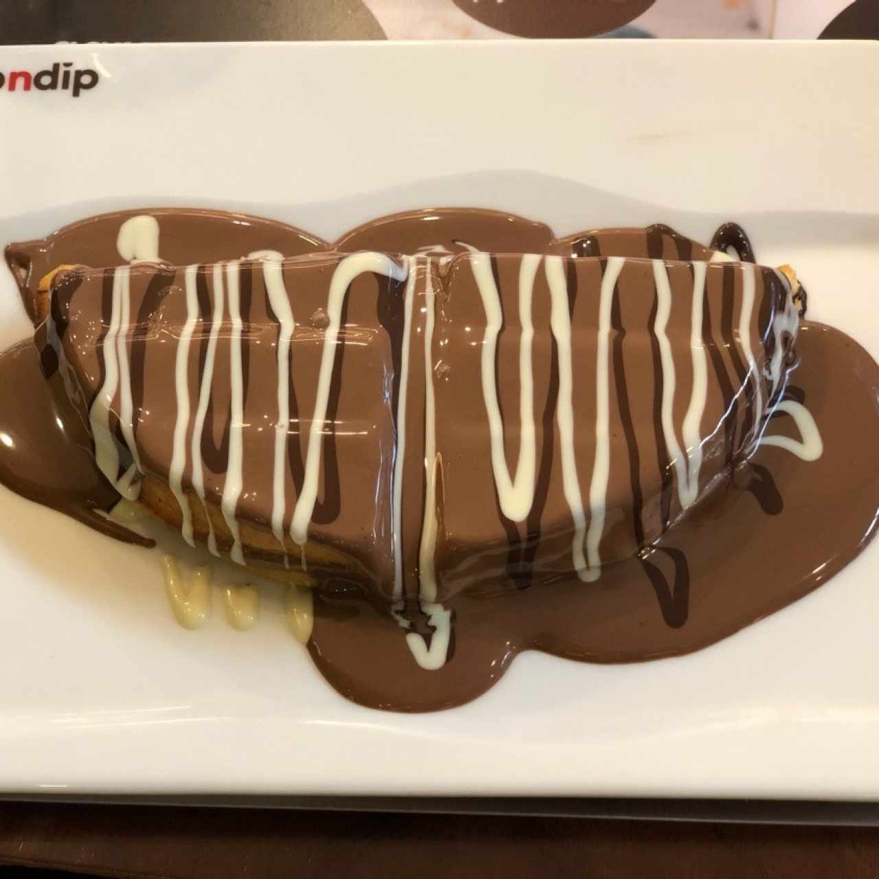 waffle con chocolate 