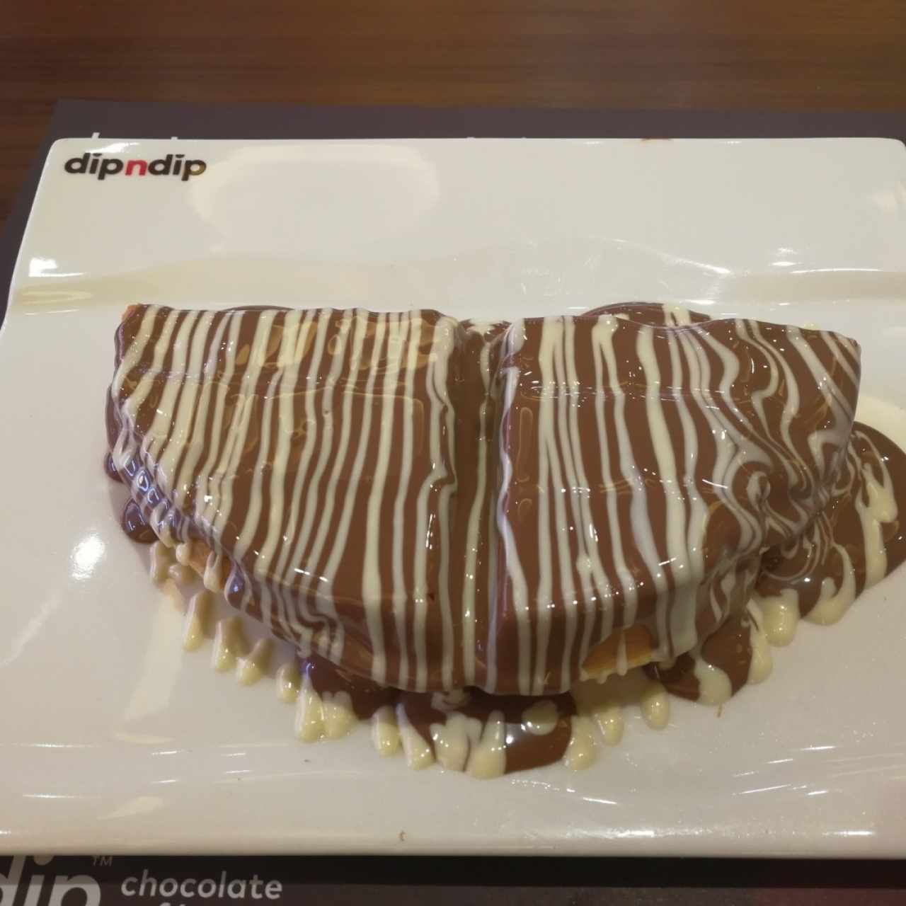 Waffle con chocolate 