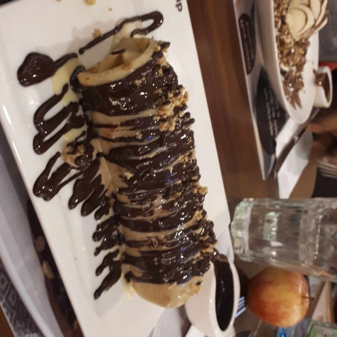 crepe de banana con chocolate