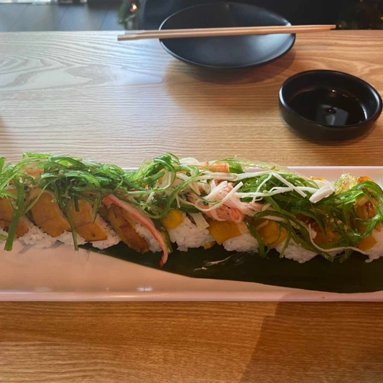 sushi de platano maduro