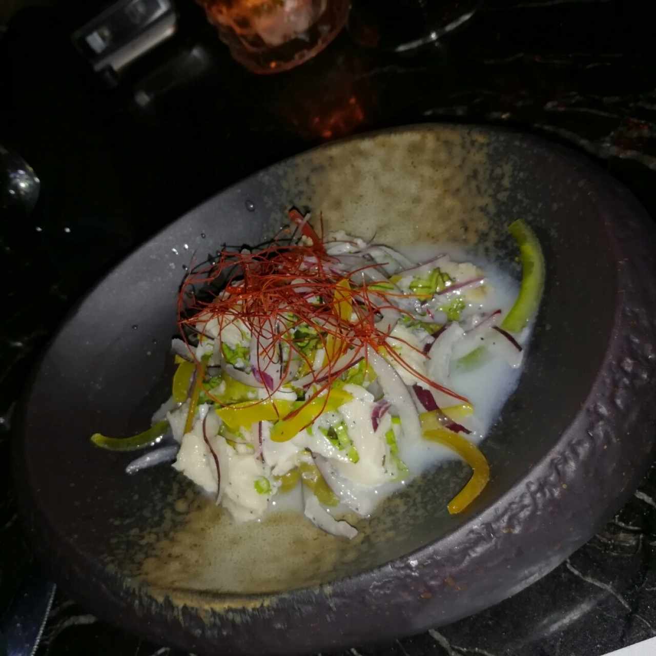 Ceviche de corvina y pixvae