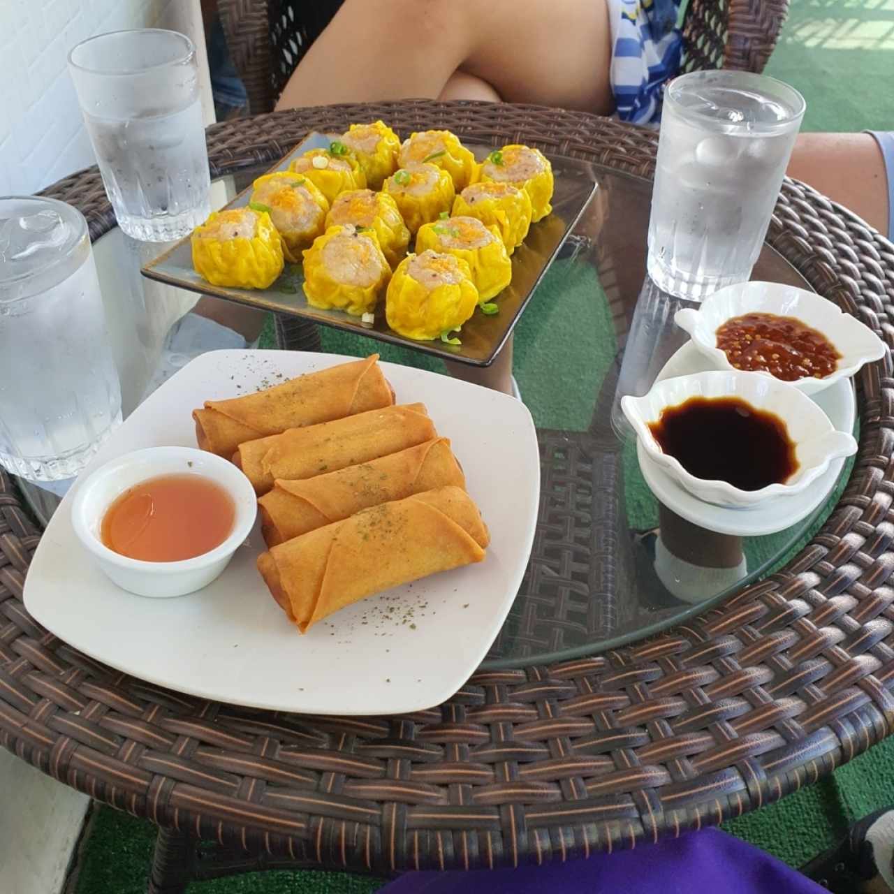 Spring rolls y Siu Mai