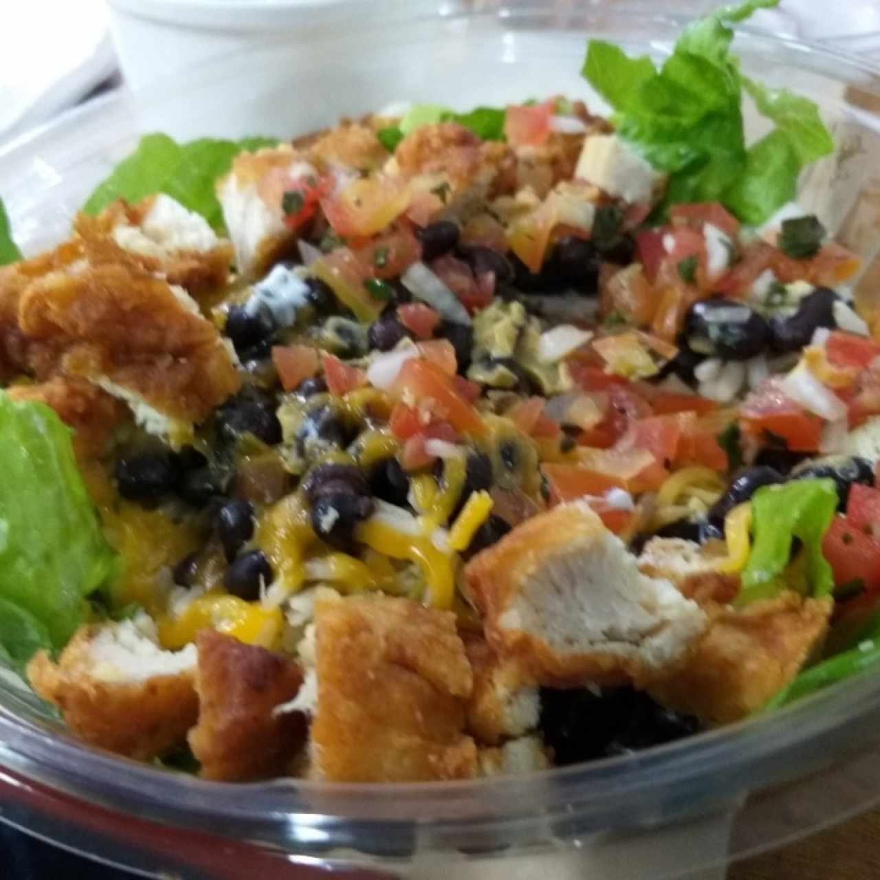 Chicken burrito salad