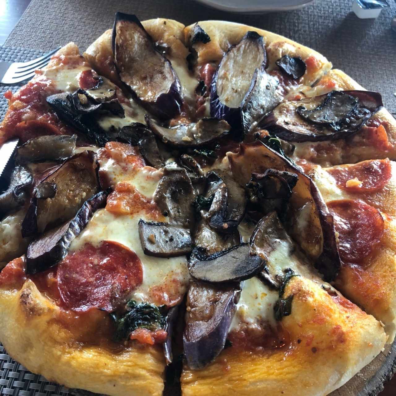 pizza de berenjena