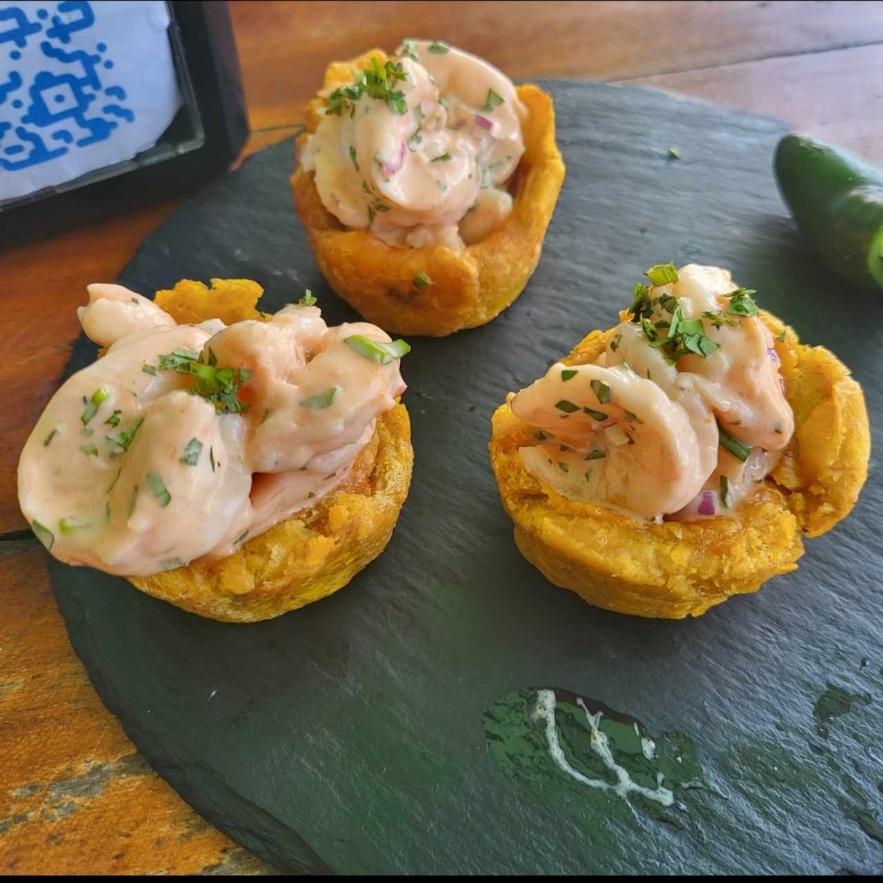 Entradas - Tostadas de Camarones