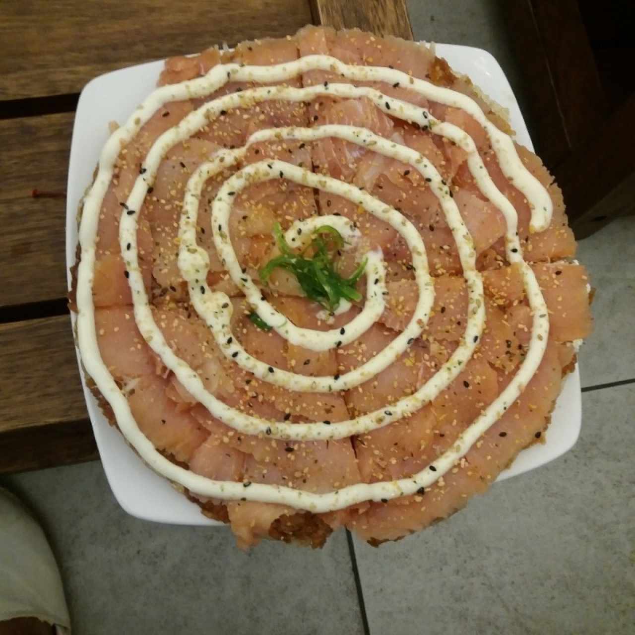 Pizza de Sushi de Salmón