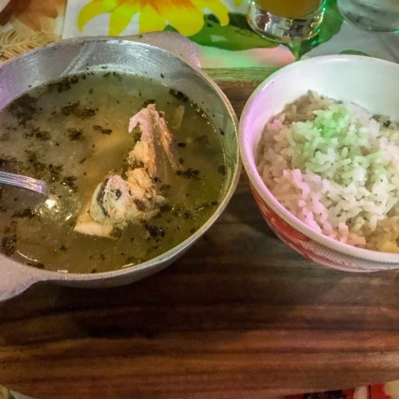sancocho y arroz blanco