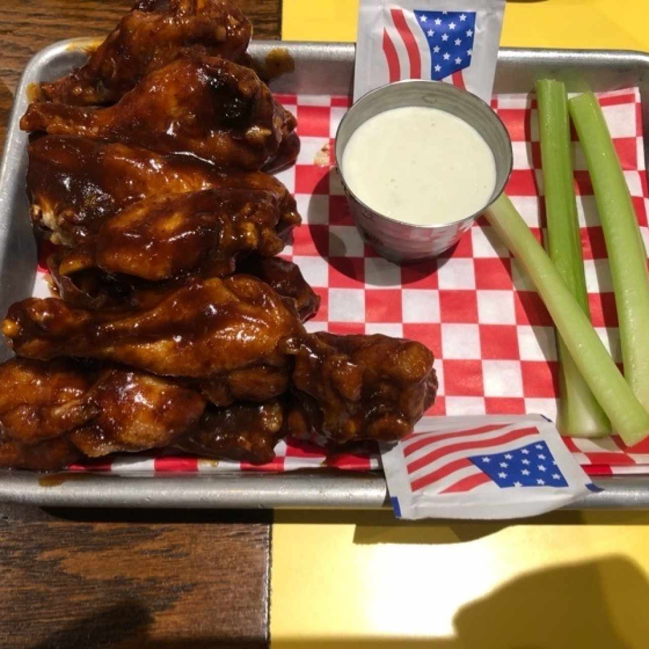 BONE-IN WINGS with Honey BBQ sauce