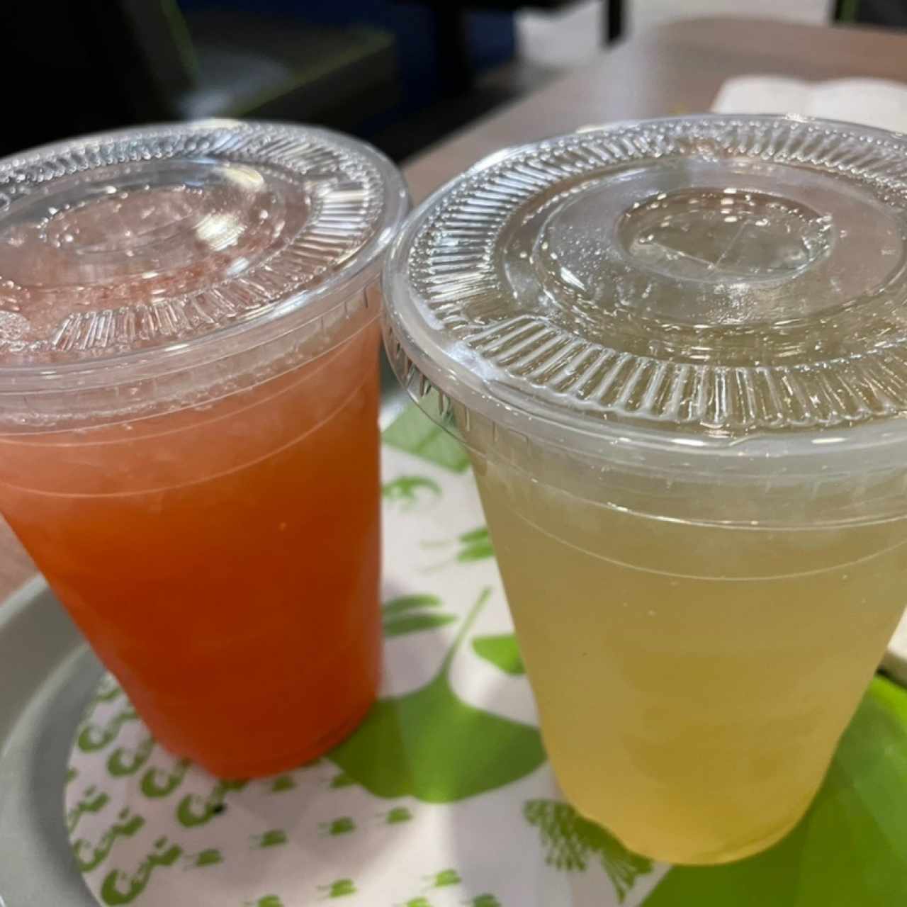 Ginger tea and lemonade