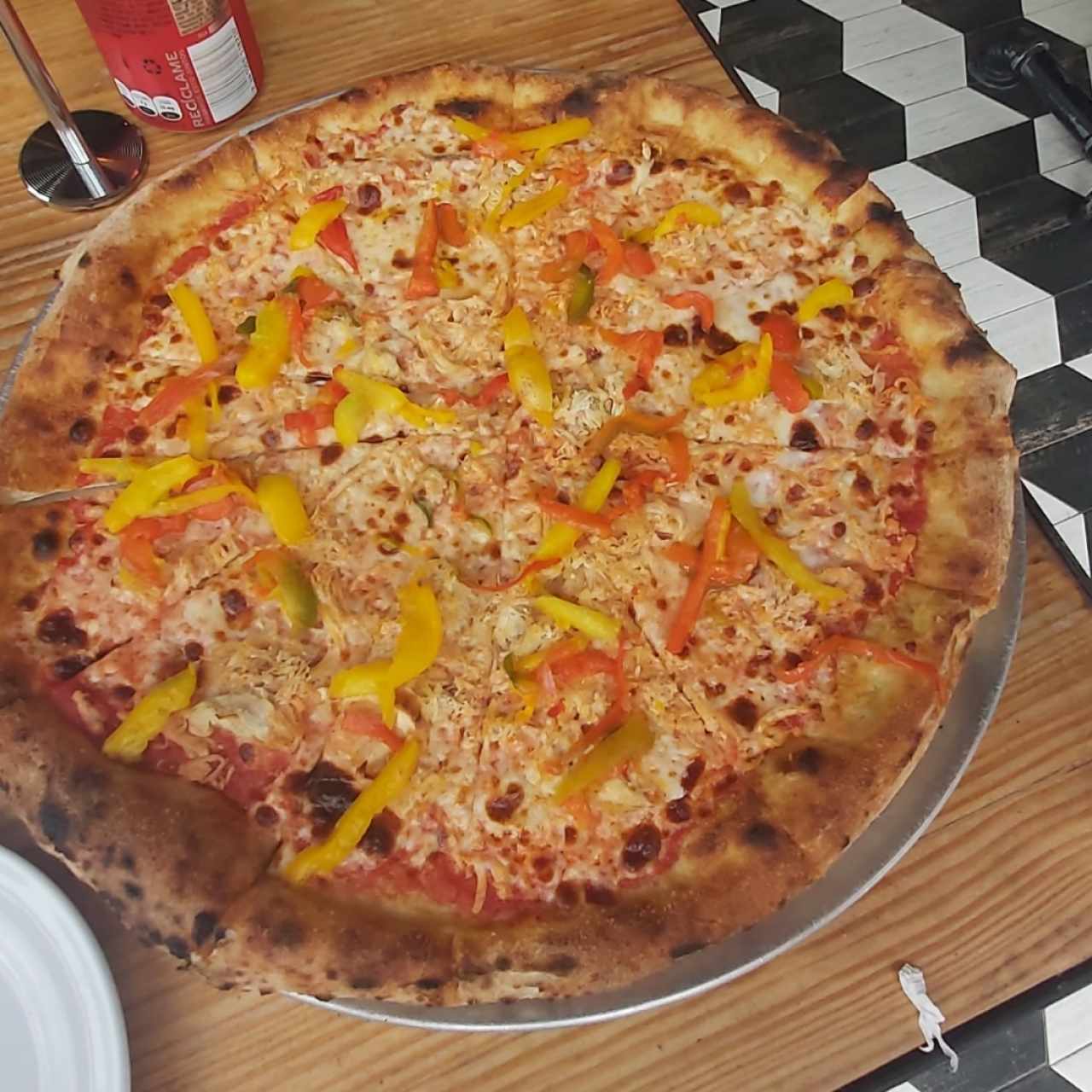 pizza de pollo con Pimentón 