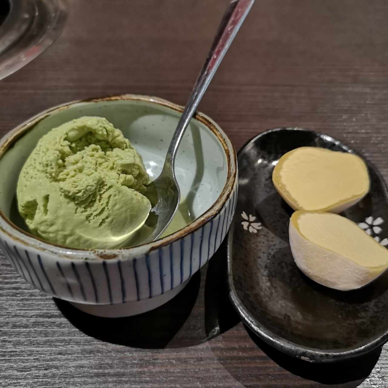 Green Tea Ice Cream & Mango Mochi