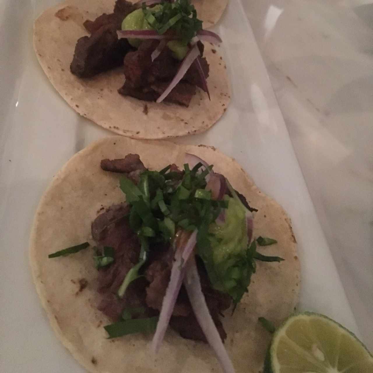 tacos de rib eye