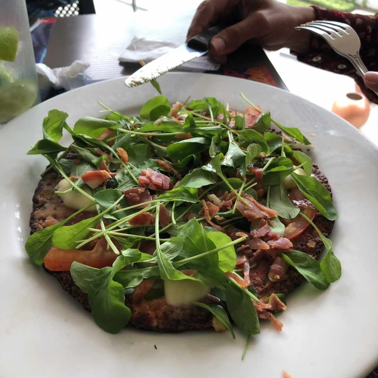 pizza COLIFLOR CAPRESSE excelente