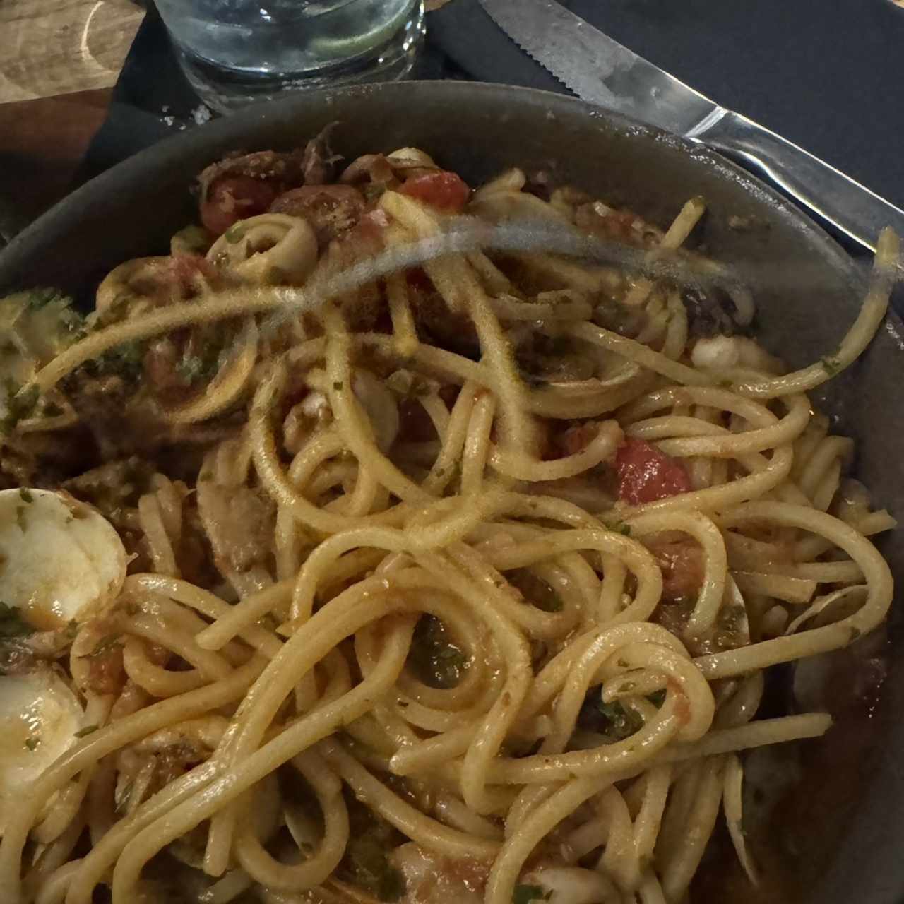 Spaguetti con mariscos