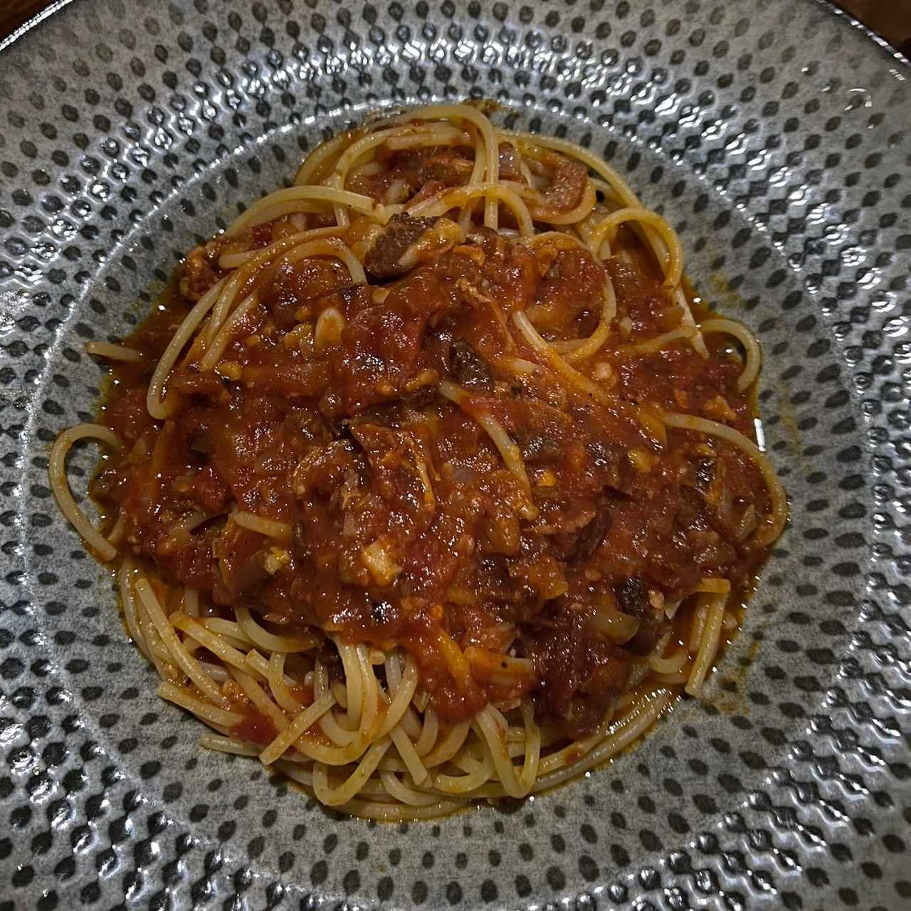 Spaghetti gf/df all’amatriciana