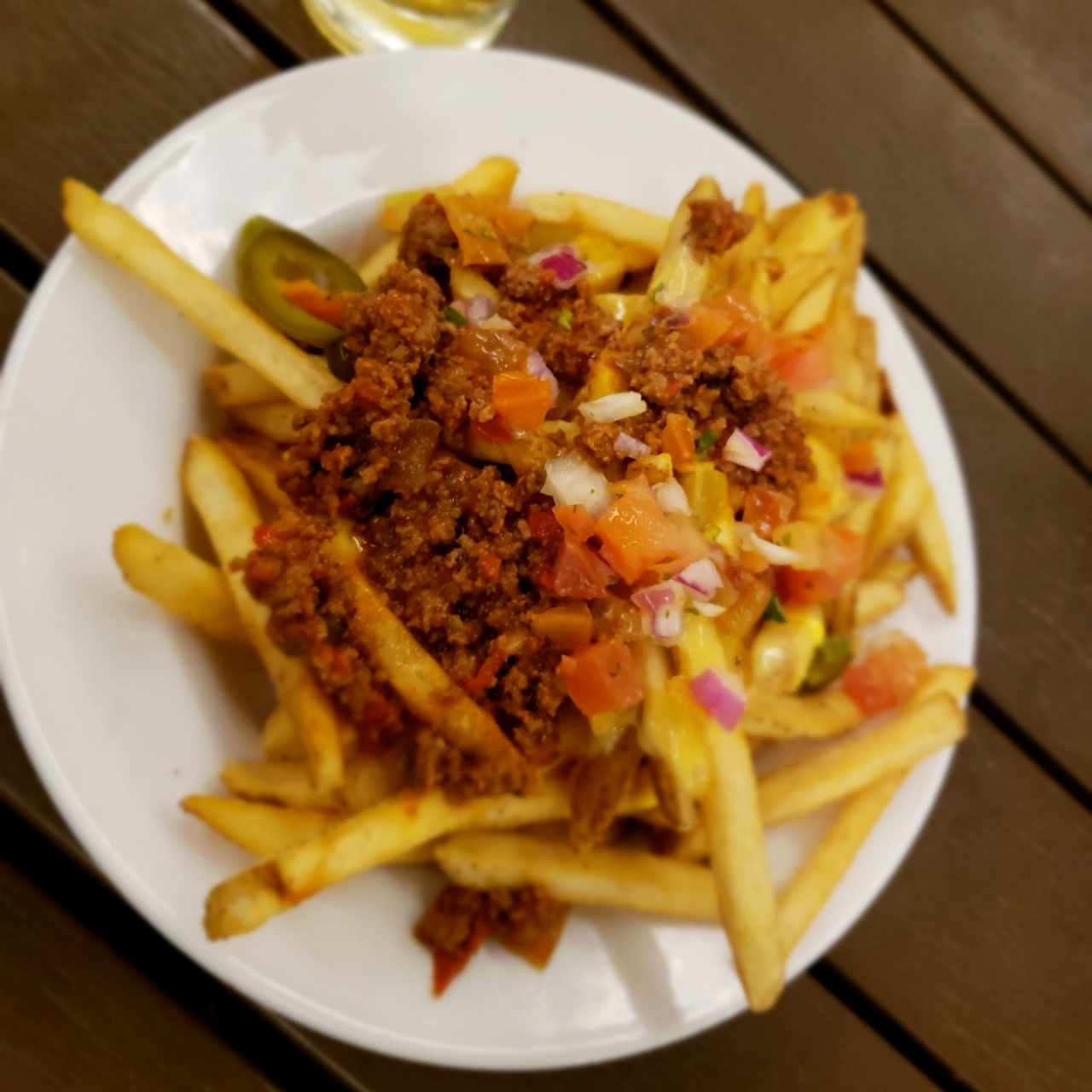 Fries with chili 