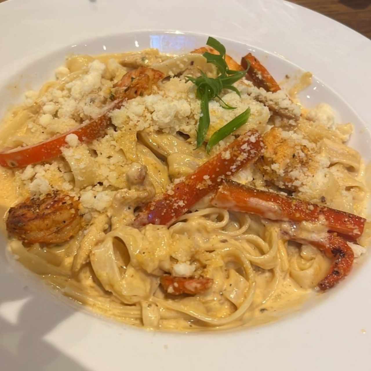 Shrimp and chicken pasta