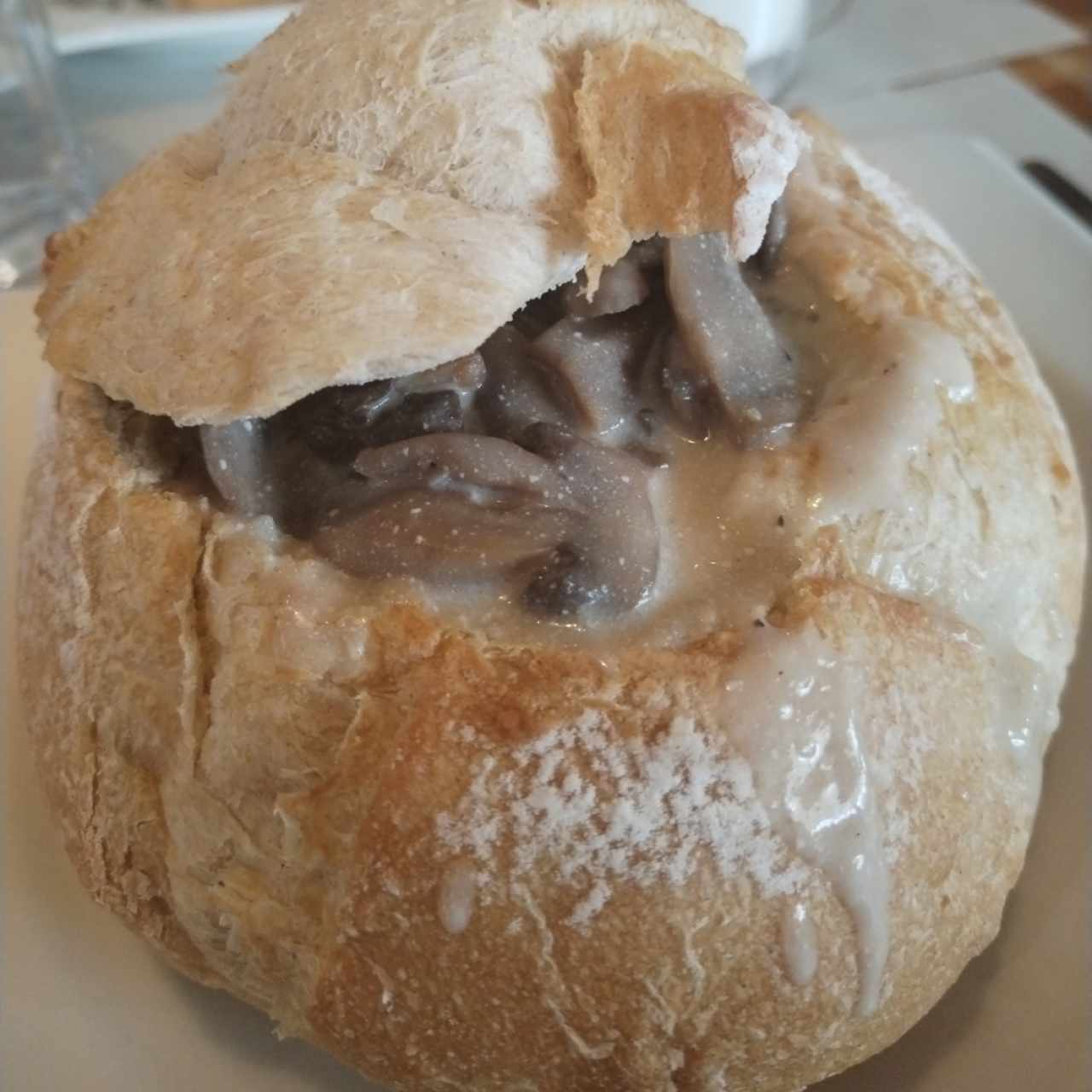 Pollo y champiñones 