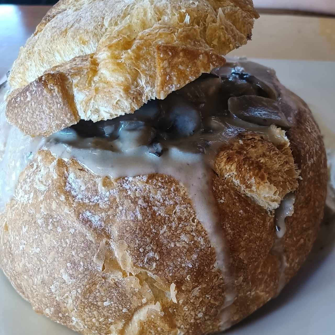 pan de pollo y champiñones 