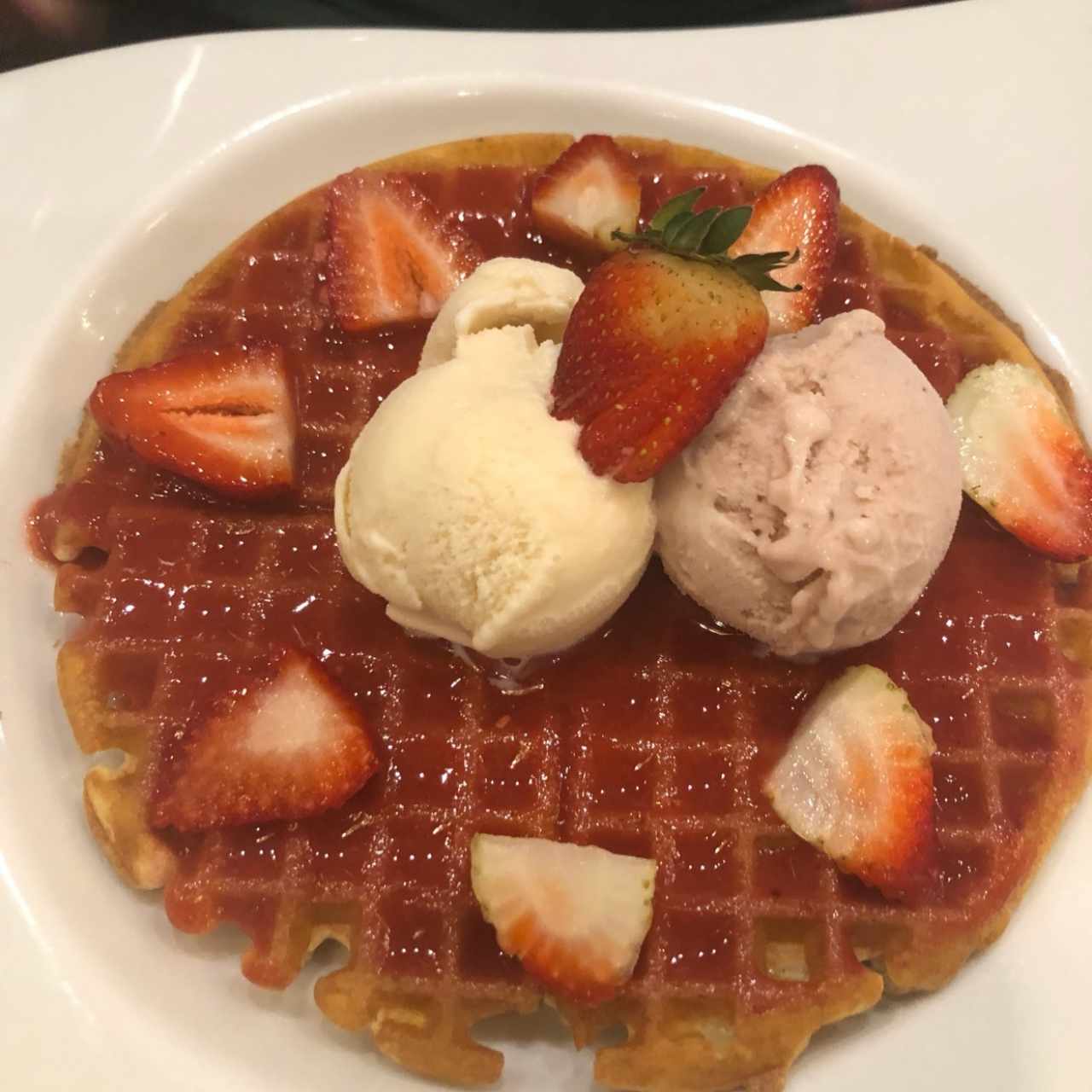 waffle deleite de fresas