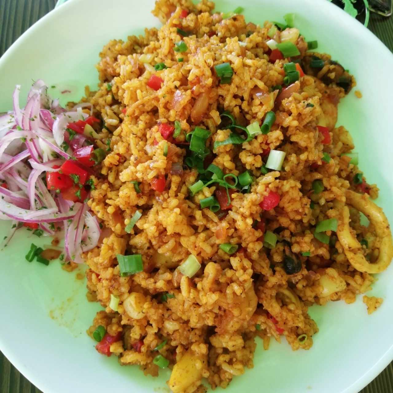 arroz antucucho de mariscos