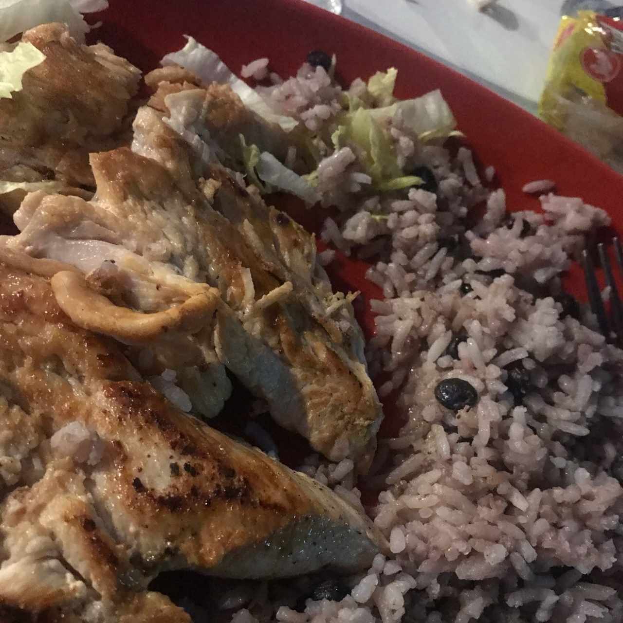 filete de pollo con arroz