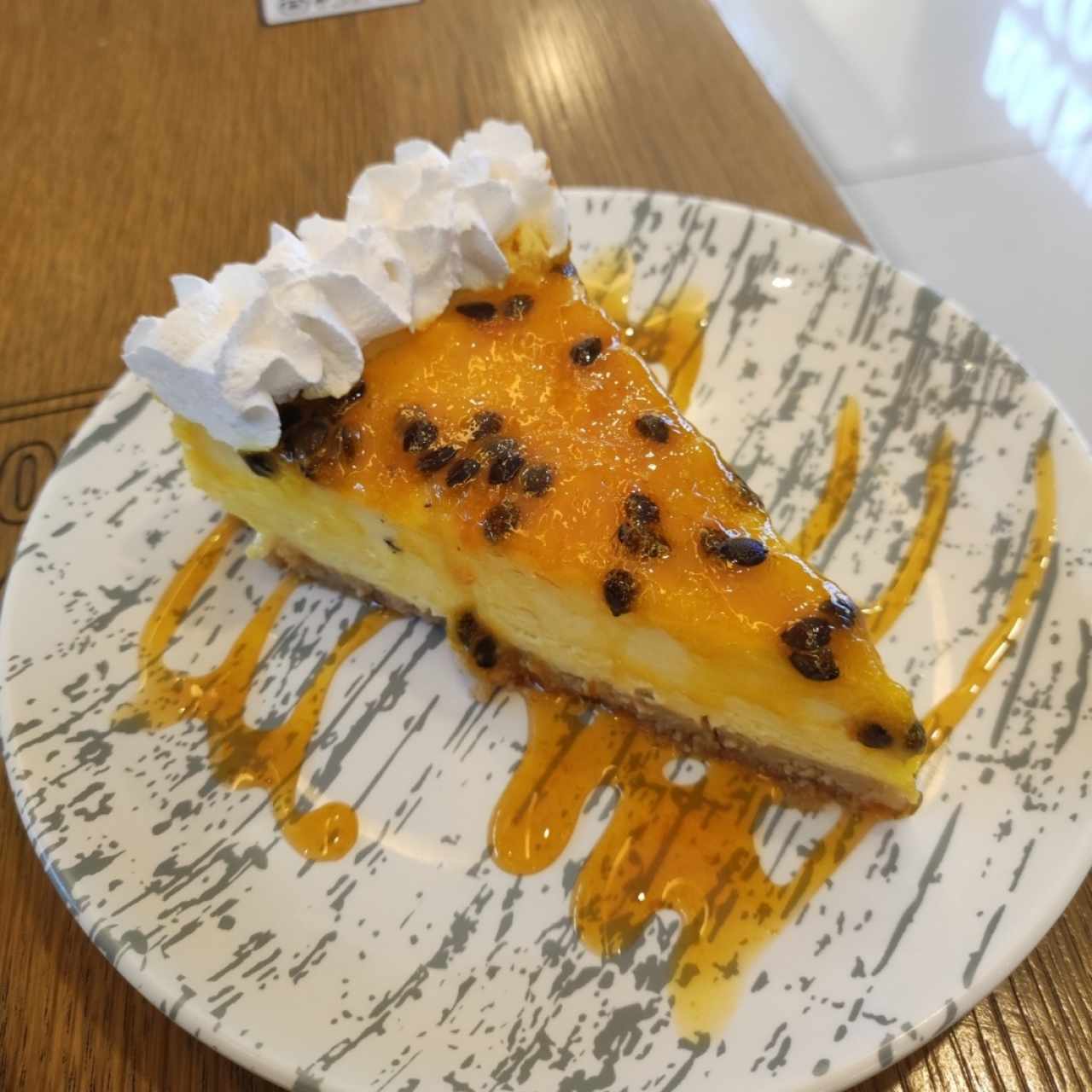 Cheesecake de maracuyá.