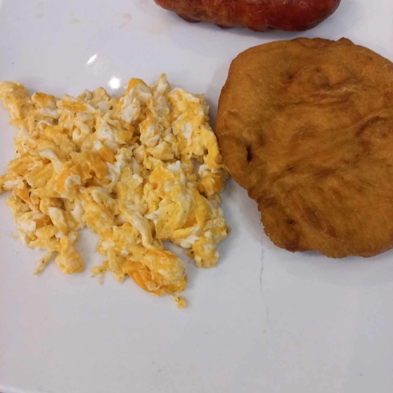 Frituras - Hojaldra, huevos y chorizo