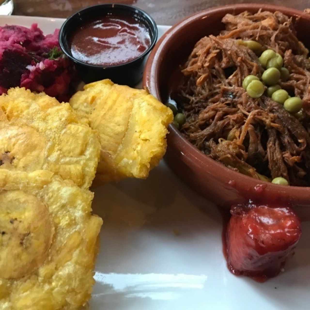 Ropa Vieja con patacones