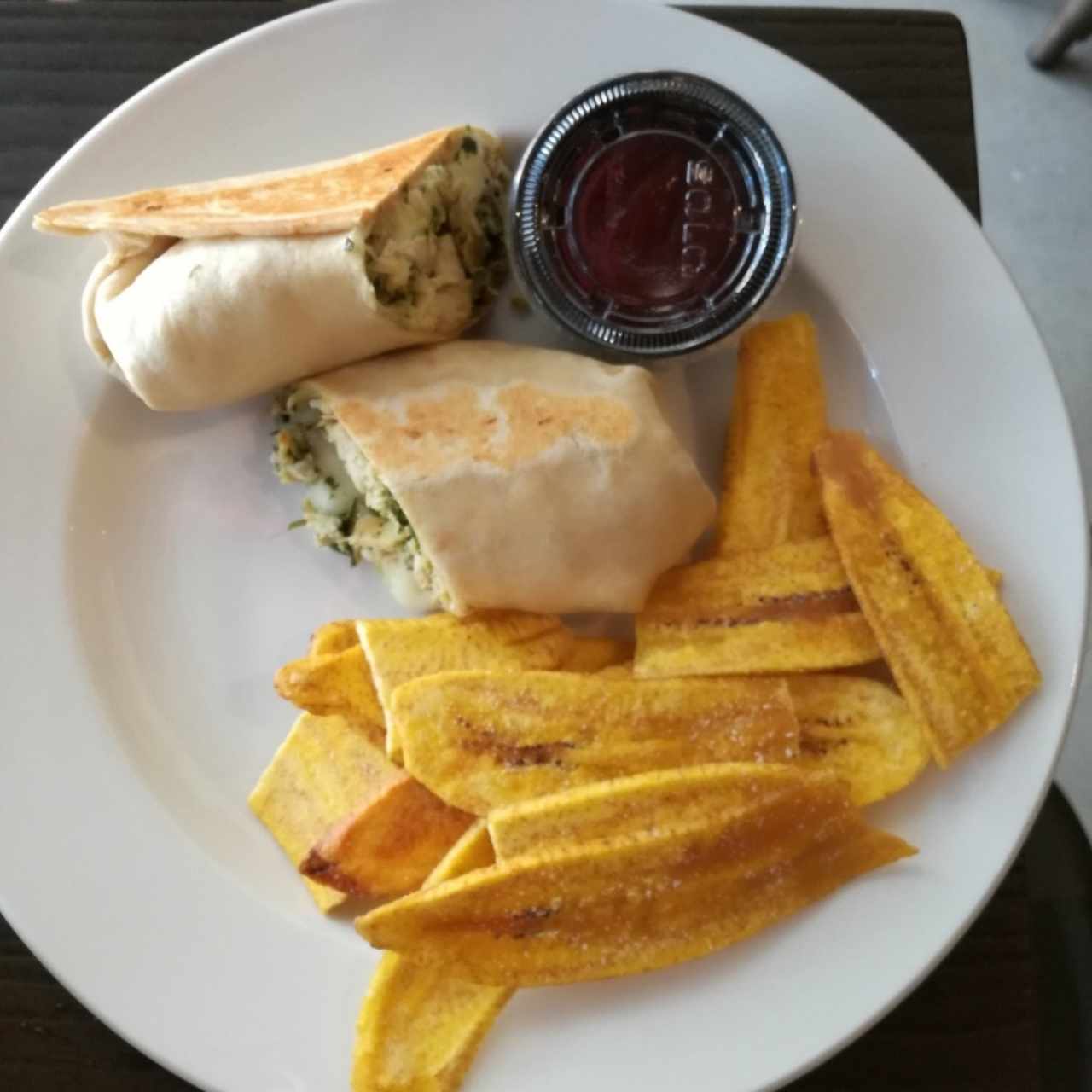 wrap de pollo y queso