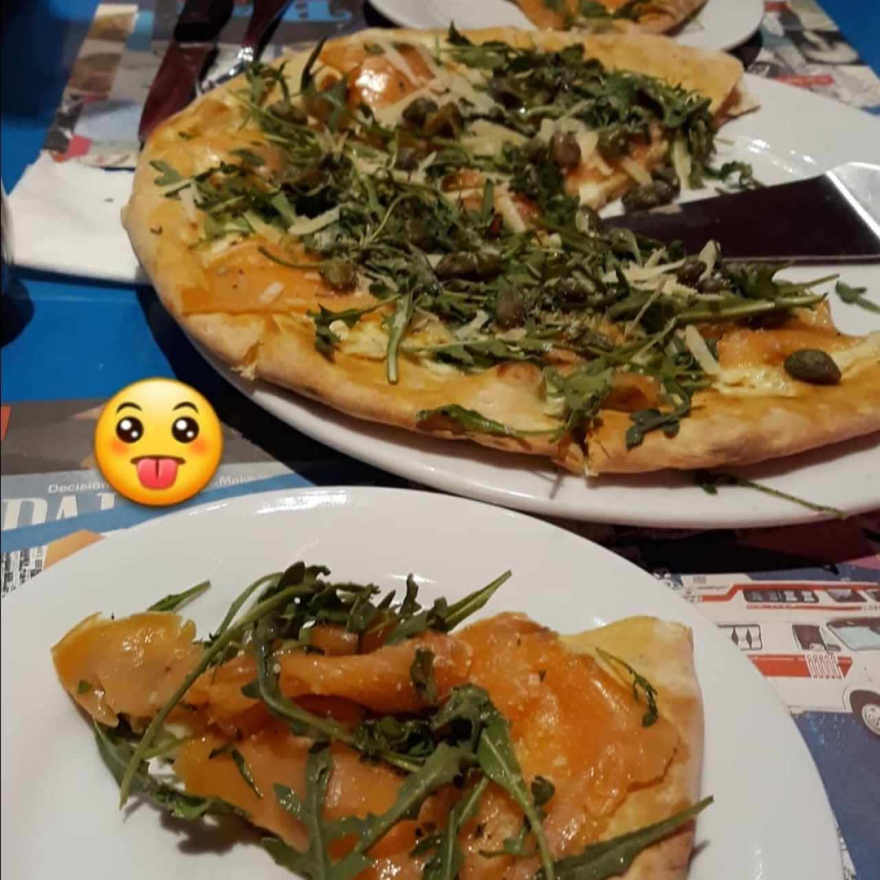 pizza de salmón y romero