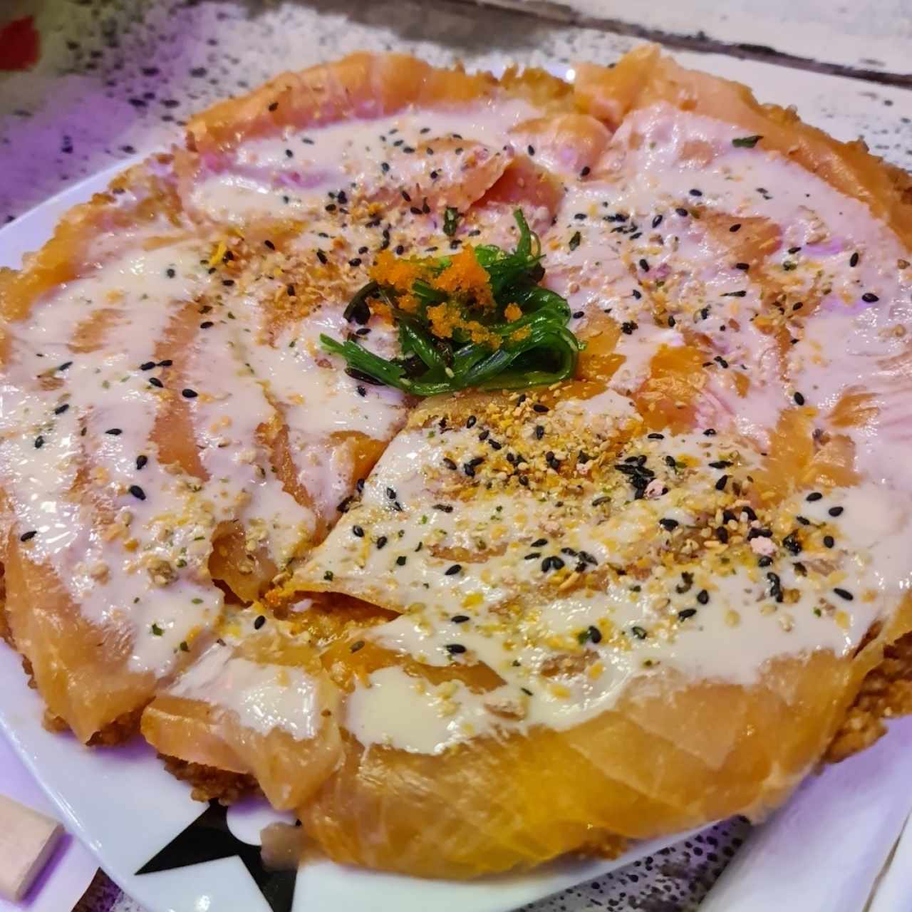 Pizza de Sushi de Salmón