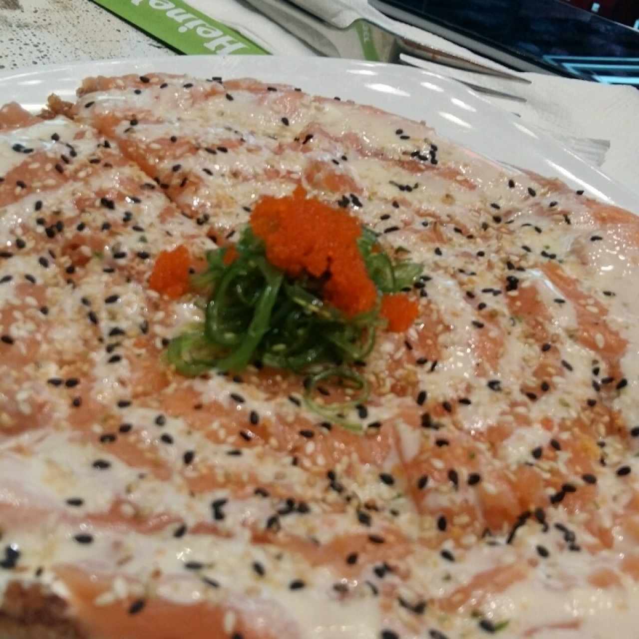 pizza de salmón 