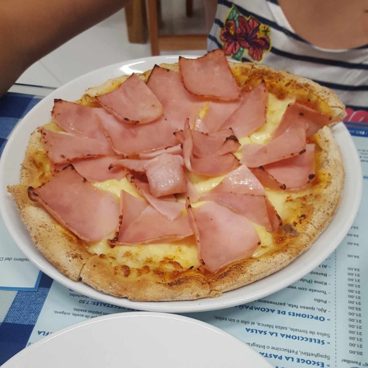 Pizza de jamón