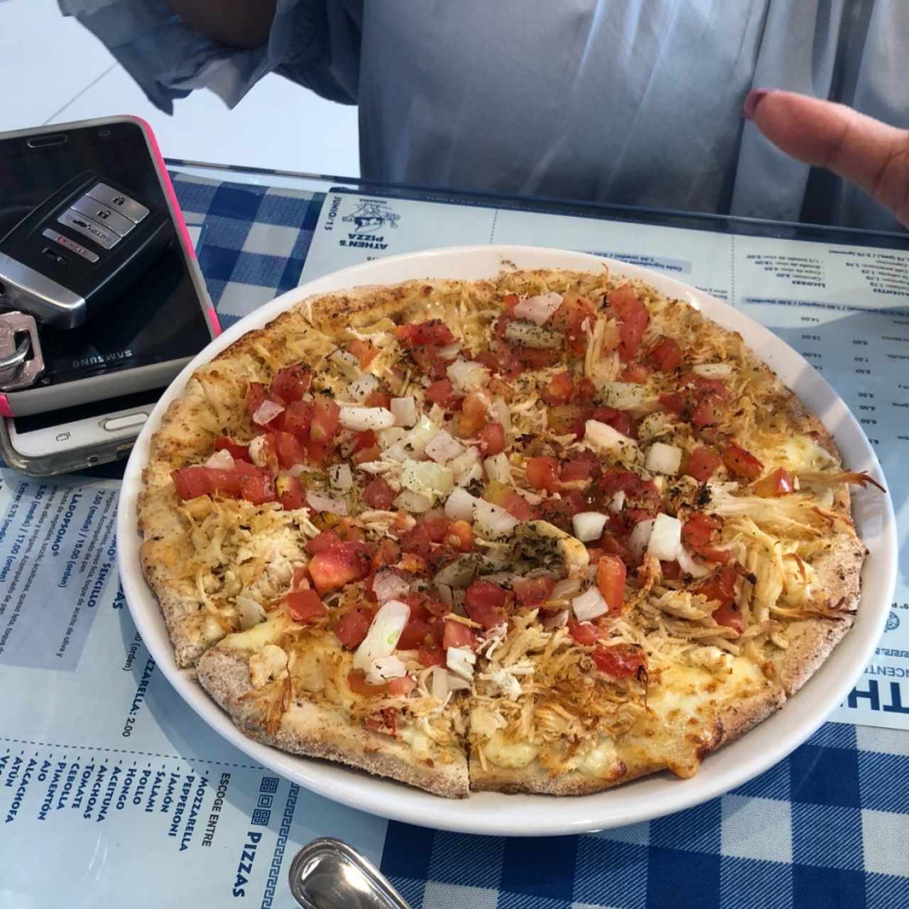 pizza especial de pollo