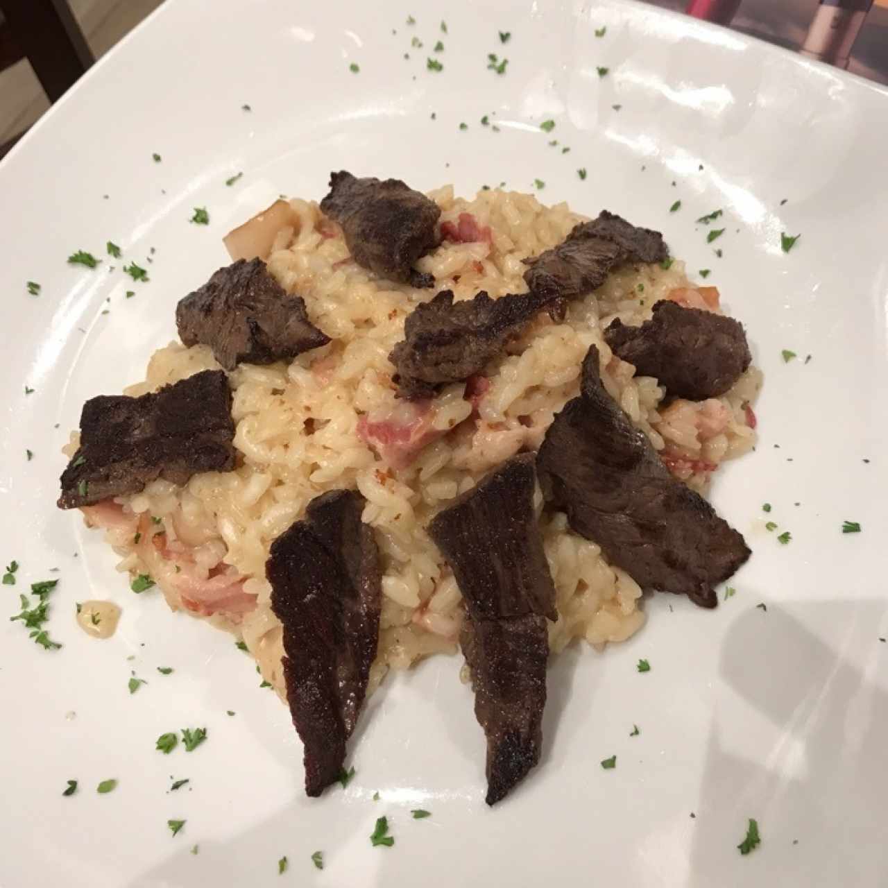 Risotto con carne 