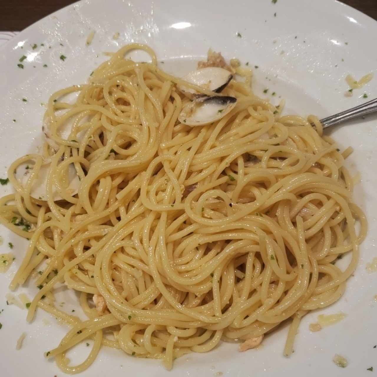 espaguetis con mariscos