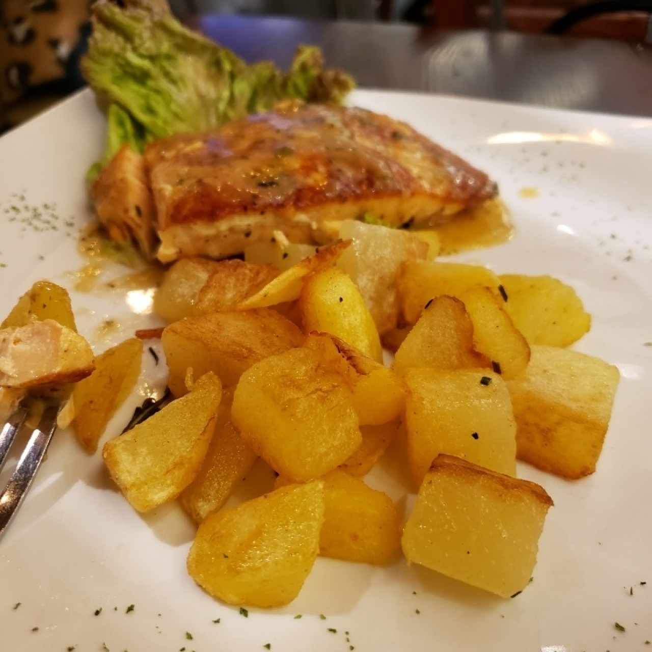 salmon con papas