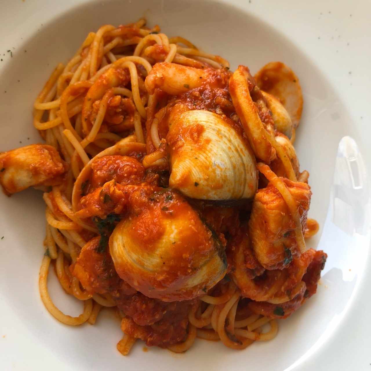 pasta con camarones 