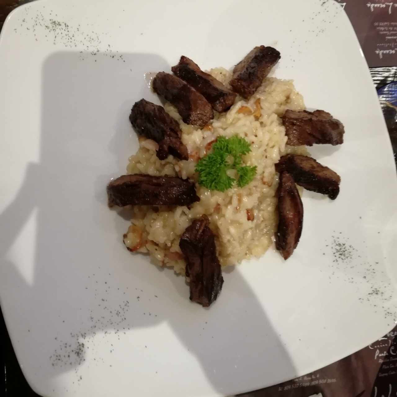 risotto con entraña